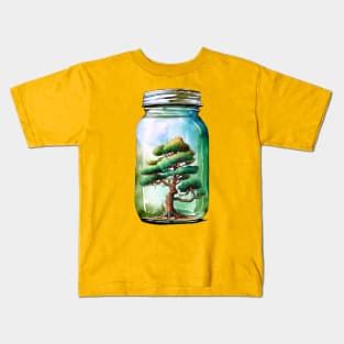 Jar Tree and Bird Kids T-Shirt